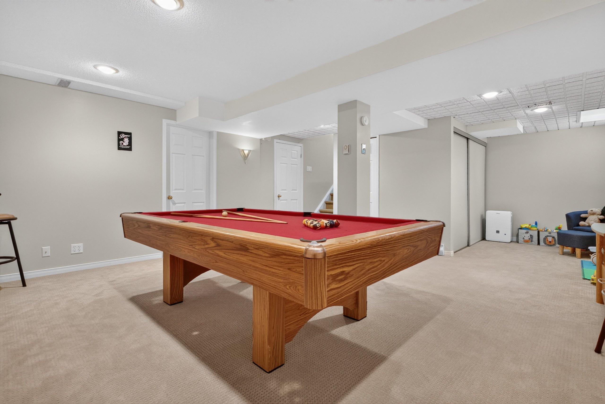 Finished lower-level family room